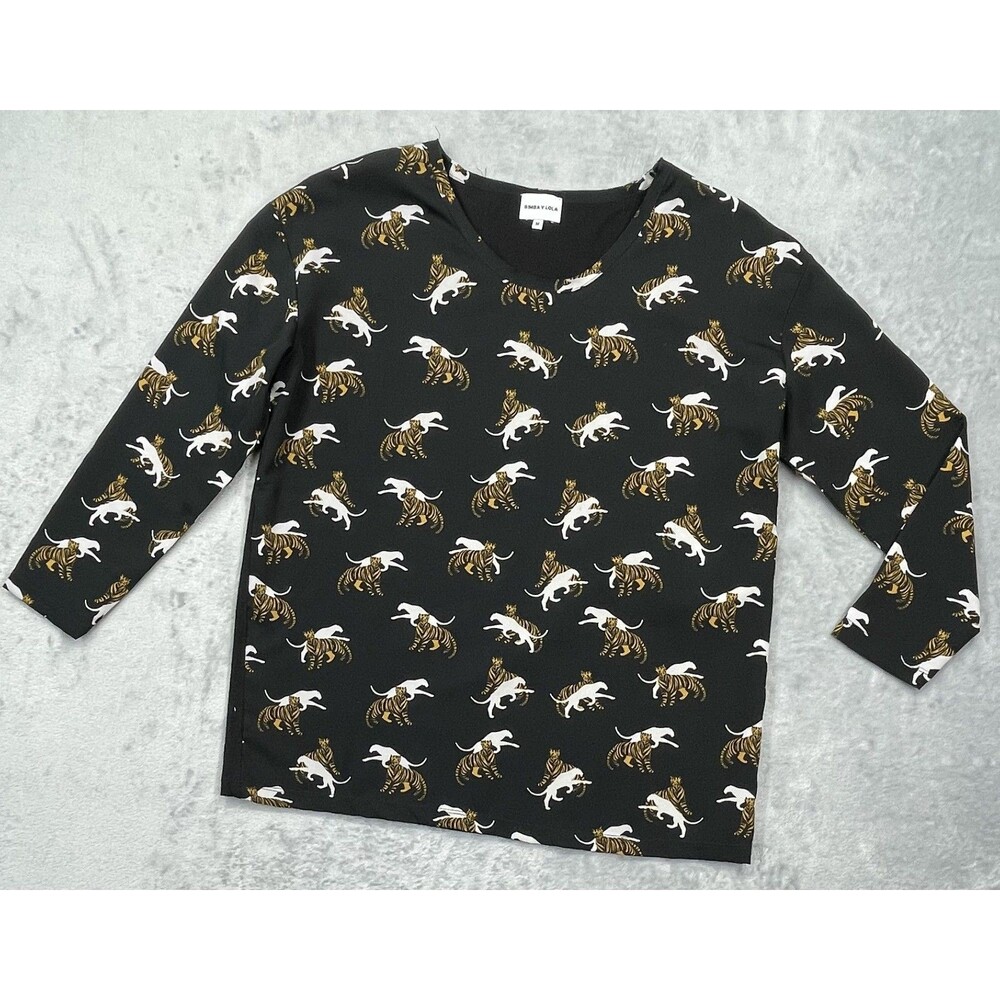 BIMBA Y LOLA MEDIUM TIGER PRINT BLOUSE